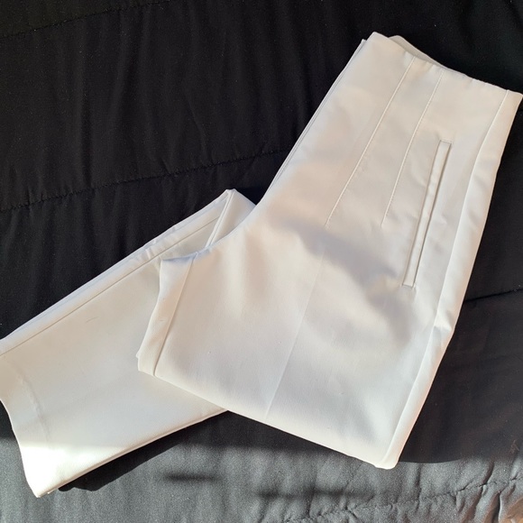 ZARA HIGH WAISTED TROUSERS NEW WITHOUT TAGS SIZE S WHITE PANTS HIGH WAISTED c - Picture 13 of 14